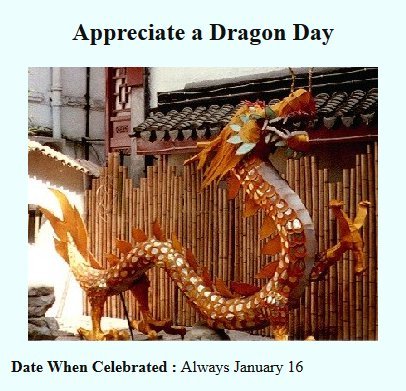 dragons:YOU KNOW WHAT DAY IT ISedit: src: https://www.holidayinsights.com/moreholidays/January/appreciate-dragon-day.htm #ITS A HOLY DAY