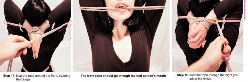 Shibari Tutorial: Consequence Rope Gag ♥ Always practice cautious kink! Have your sheers ready in ca