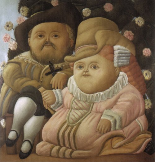 artist-fernando-botero:Rubens and His Wife, 1965, Fernando Botero