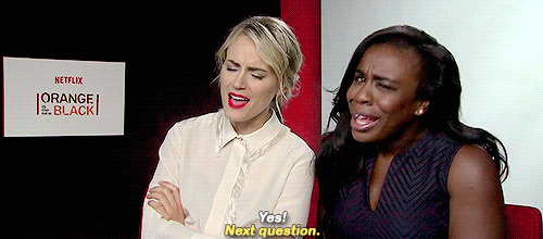 Taylor Schilling and Uzo Aduba on the time they saw Beyoncé in Paris [x]