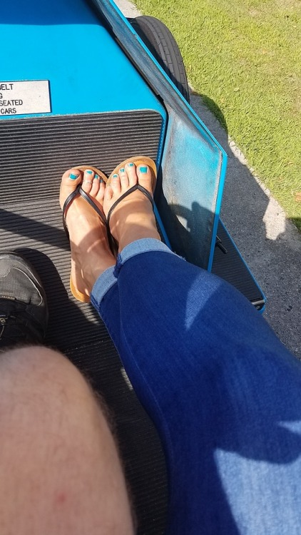 My pretty wifes beautiful feet on the antique cars.please comment