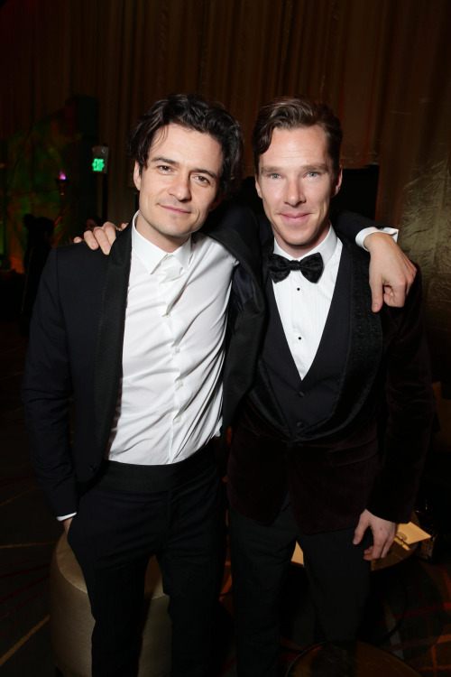 cumberbatchweb: Benedict Cumberbatch and Orlando Bloom at The Hobbit premiere