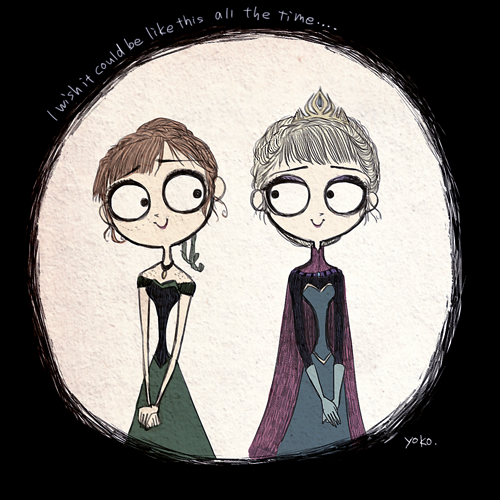 yoko-art:  Tim Burton style. ..I made a mistake…”Tim” → “Time”!!