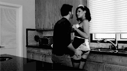 wannabeownednow:  daddysview:  It’s about time we put that ass of yours to work.   Not now sir!! I’m trying to cook you dinner!! Ohhhh that feels so good… maybe dinner can wait…. ;)