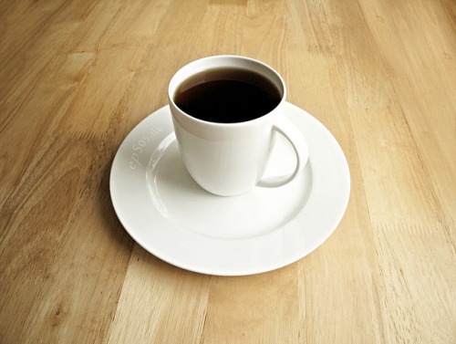 coffeenotes:Black Coffee for Breakfast in White Porcelain Cup by epSos.de on Flickr.