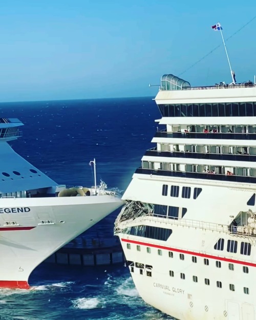 BREAKING: Carnival Glory and Legend have collided in Cozumel Mexico! All that is currently known is 