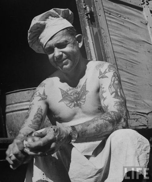 Tattooed sailor, 1940′s