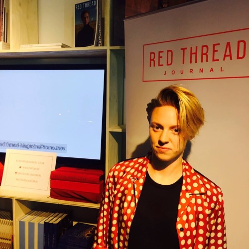 ilovelarouxmusic: Elly at the Launch of Red Thread Journal tonight