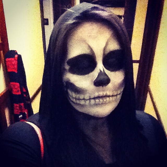 My finished look for the Halloween party 💀 what do you think? #skull #dead #death