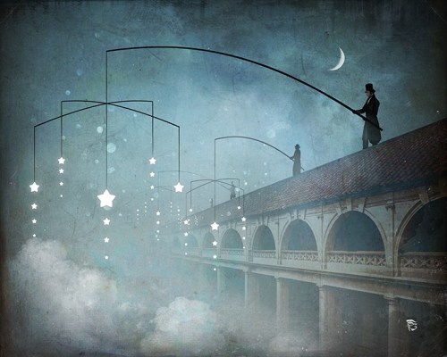 thesoulchronicles:  :ThisEnchantedNight: Nightmakers by Christian Schloe.        (via TumbleOn)  Fishing on the river of dreams.  Pillaged