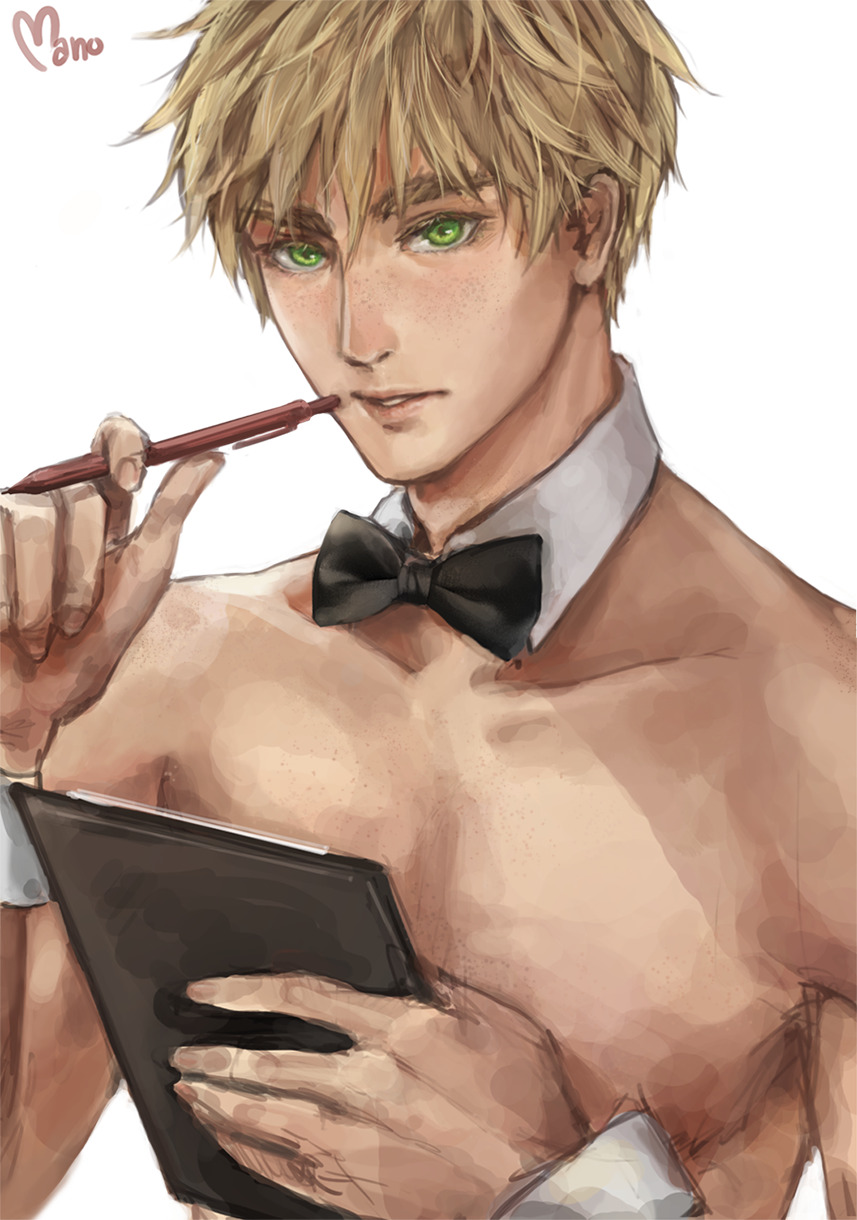 mano-manu:I saw Hima’s update and I couldn’t resist drawing waiter!england 