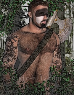 “Naked and Armed” digital image,