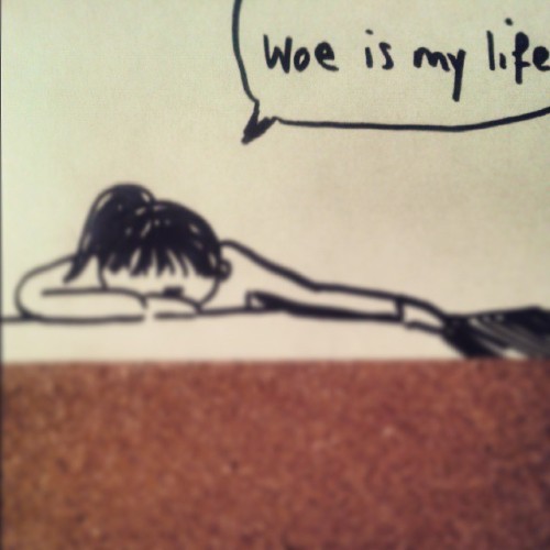 Current mood. Credit to @hellomaire for the delightful illustration. #woe #sympathy #dissertation #w
