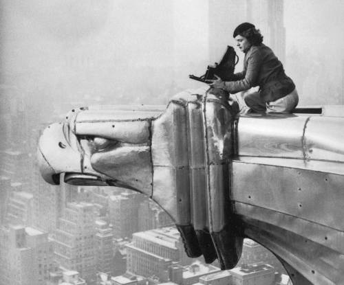 archimaps: Margaret Bourke-White on top of the Chrysler Building in 1934, New York City