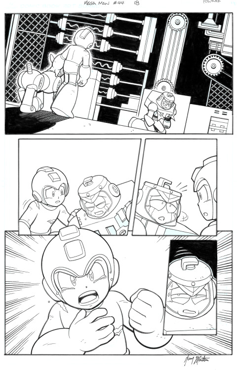 New batch of inked Archie Mega Man pages from Gary Martin. And for once, I’ve fully scanned them, ra