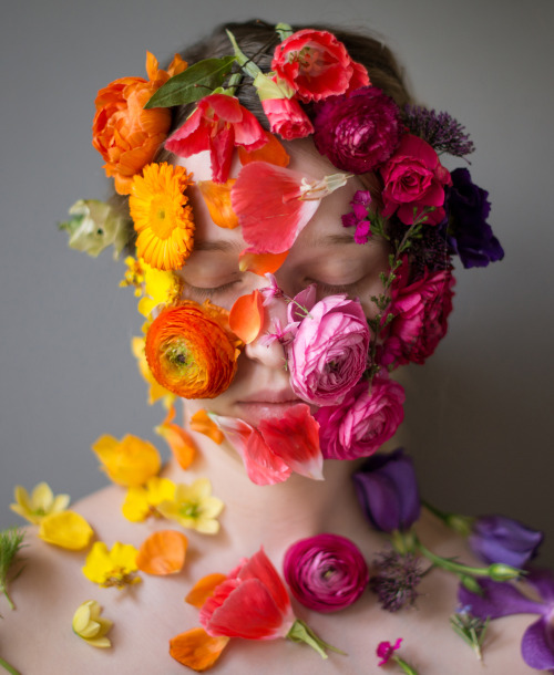 Flower Face Series, Jillian, 2013 by Kristen Hatgi Sink