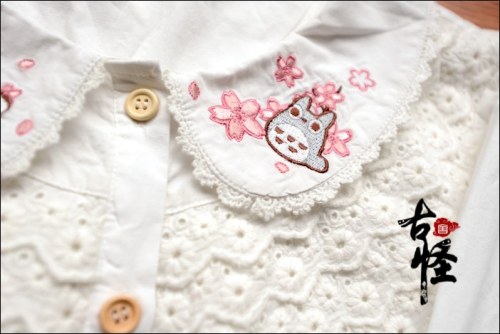 pastel-cutie:  Totoro Collared Blouse ♥ // Use the code “pastelcutie” at checkout for 10% off your order~! ^_^