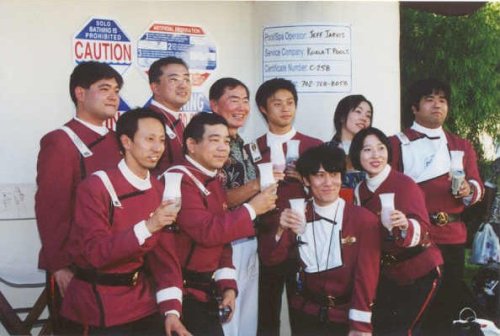science-officer-spock:George Takei with fans (x)