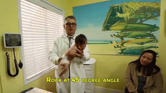 sizvideos:A pediatrician shows how to calm a crying baby (Video)