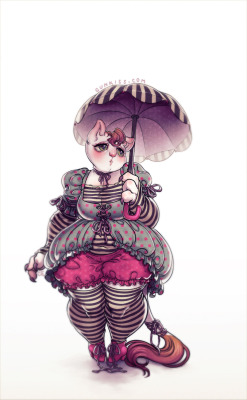 gunkiss:  My demon cat again! I really like drawing pictures with parasols and/or umbrellas but they get stupidly hard to draw sometimes. Outfit inspired in the couture works of Val Zeitler Previous Demon cat pic 