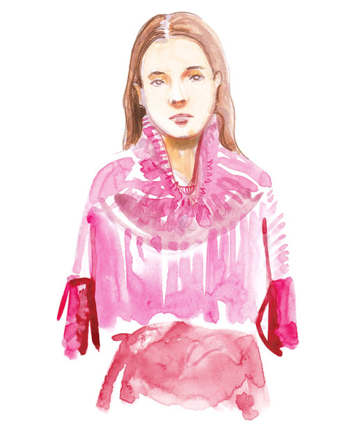 Another quick #sketch I did backstage during the @TeatumJones AW18 show on the last day of @londonfa