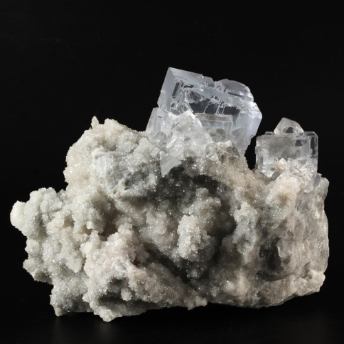 Fluorite on Quartz matrix - La Viesca, Asturias, Spain