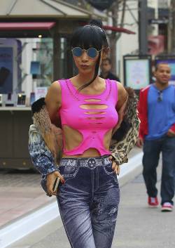 celebritiesuncensored:  Bai Ling Braless