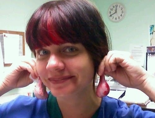 whitecastration: “Shall I wear your balls as earings?” jokes this happy wife who just had her husban