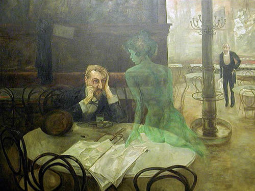 malcolmsex:“Absinthe Drinker” by Viktor Oliva