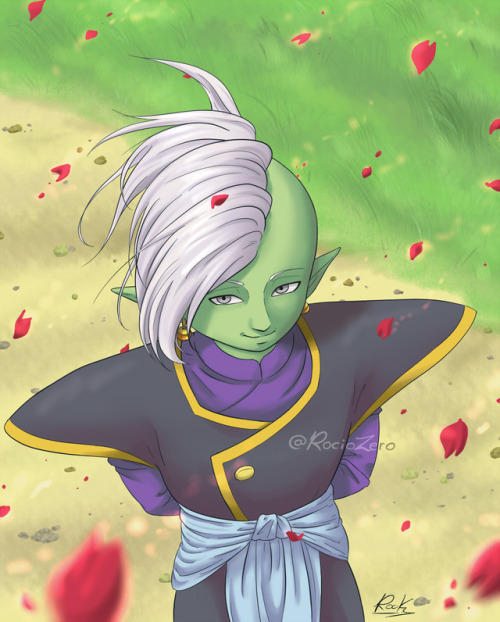 Zamasu Day #15 - Final!An acute Kai wanders while the flaming petals dance.Zamasu Day is over! Aaagh