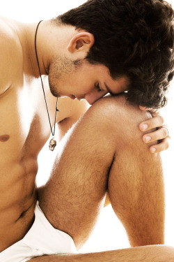 nateriot: curly hair, scruff, chest to belly