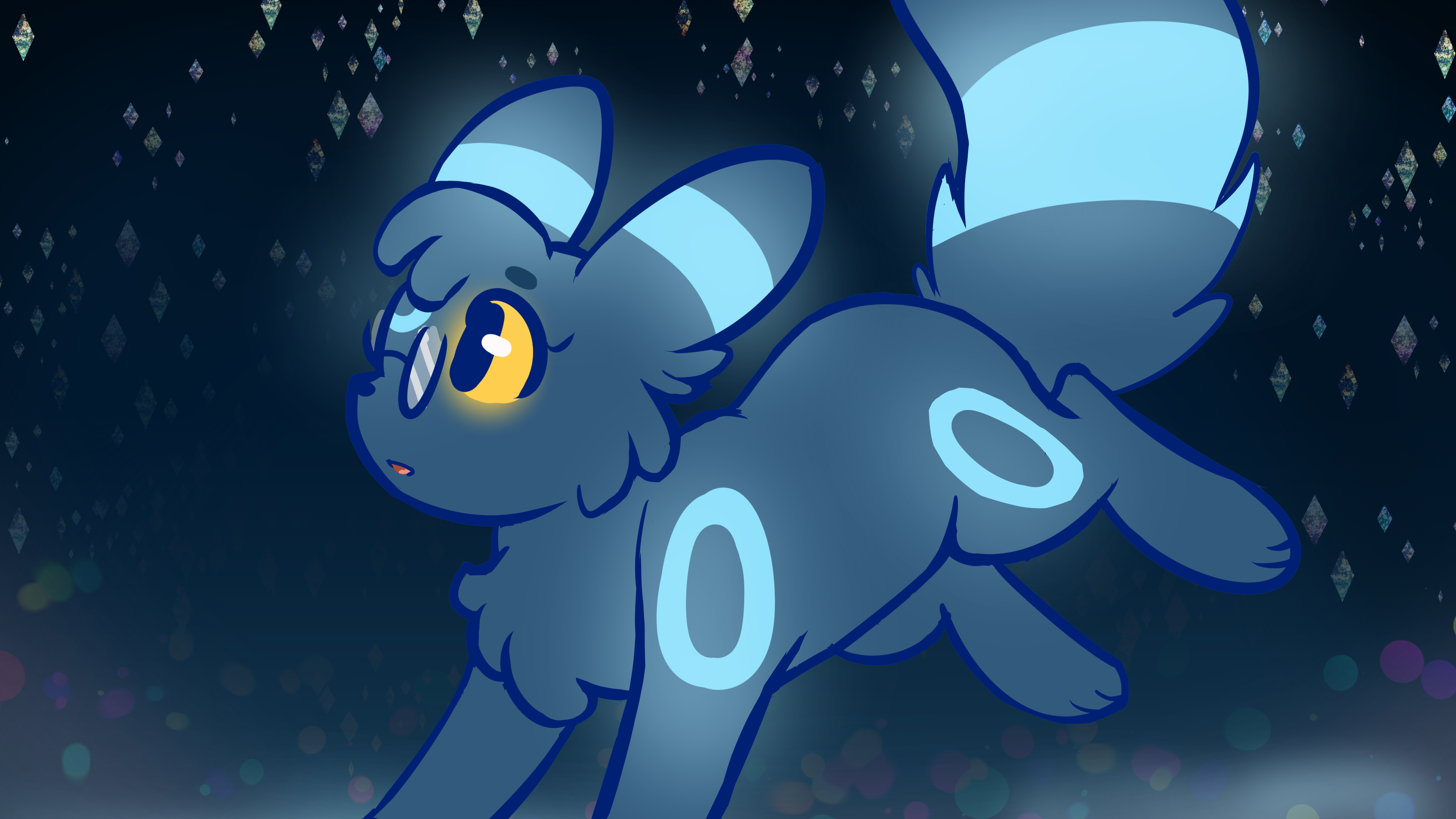 Blue (Da Ba Dee) Umbreon Pokémon, others, png