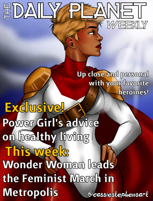 Power Girl redesign and my first fake magazine cover!Please do not repost!Buy the artist a coffee??&