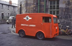 je-suis-le-gardien-des-reves:  Swastika Laundry van… but in Ireland, not in Nazi Germany. The Swastika Laundry was founded in 1912, and was located on Shelbourne Road, Ballsbridge, a district of Dublin. The delivery vans, of which an example is seen