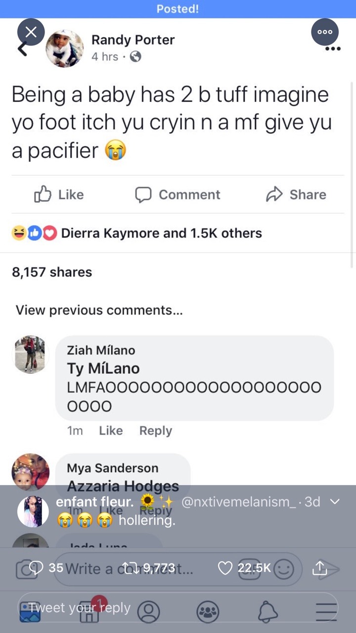 erikaweezy:  miseducatedmelanicmuse:  😂😂😩😩  Yo this is serious