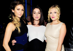 ninadobrevadaily:      Nina Dobrev &amp; Adelaide Kane &amp; Eliza Taylor attends The CW Network’s 2014 Upfront AfterParty (May 15)     