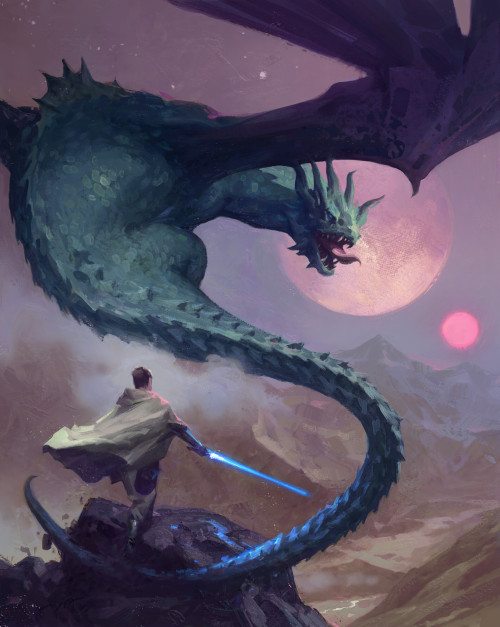 conceptartworld: Star Wars: Myths and Fables cover art by freelance illustrator Grant Griffin.