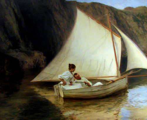 The Small Boat - Emile Friant