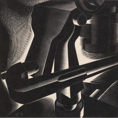 Paul Landacre, The Press, 1934Wood engraving on paperCollection The Huntington Library, Art Collecti