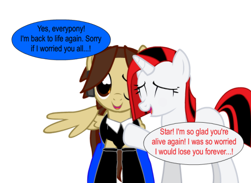 ask-star-singer:  An ask by two Anons, ask-the-two-musicians, askcrinkletwilight and brokenderp featuring askskypethepony, ask-twilights-library, ask-dizzylollipop, isle-of-forgotten-dreams and ask-shiver-snow.It’s good to be back alive again, I know.I