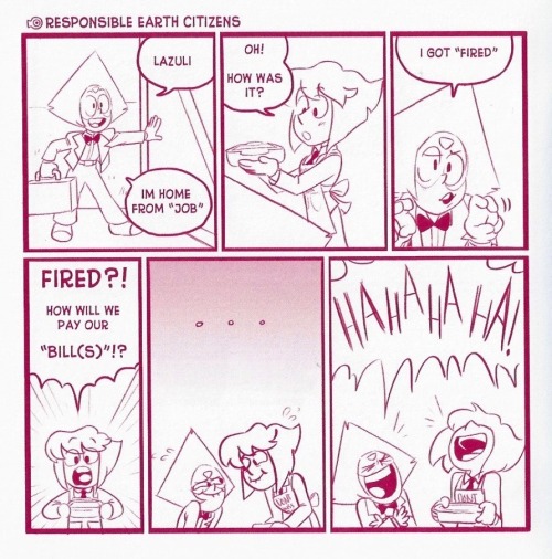 as-warm-as-choco:“Responsible Earth Citizens” (page 6-7)My favorite pages from Steven Universe SDCC 