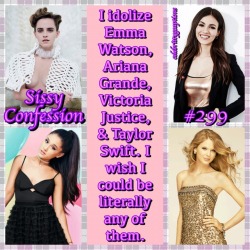 celebritytgcaptions:  Make your sissy confessions!  And a few others for me.
