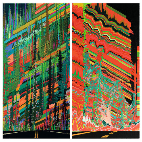 Zhou FanLandscape 20:19, 2015Acrylic on canvas (diptych)