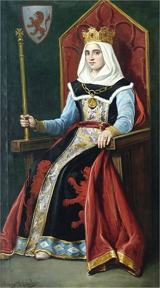 Urraca (April 1079 – 8 March 1126) called the Reckless, was Queen of León, Castile, and Galicia from