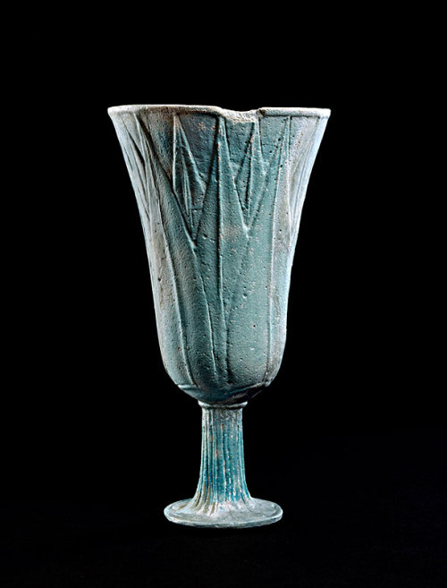 Lotus Flower ChaliceFaience chalice in the form of a lotus flower. Third Intermediate Period, 22nd D