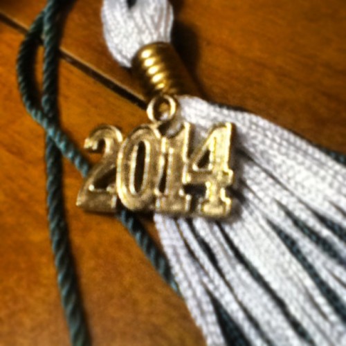 #2014 #tassel #greenandwhite #graduation