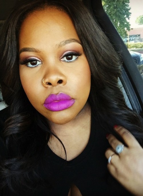 nappyheadedmaiden:Amber Riley: Lipstick Goals