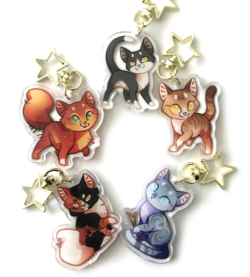 New Warrior Cat Keyrings are now available at Shinepaw.com !WEBSHOP | Twitter | Instagram | Etsy