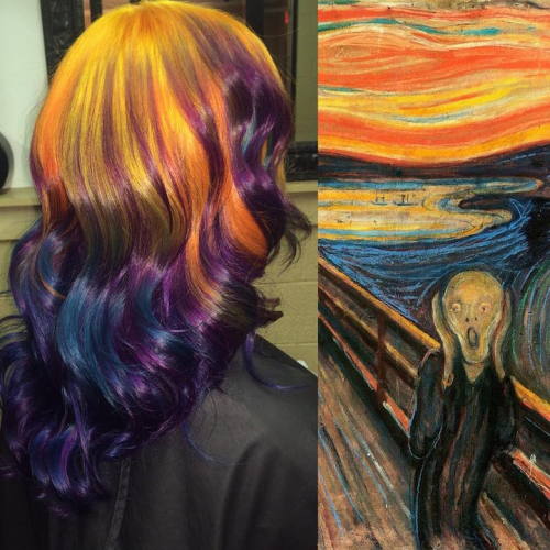 Hairstylist Creates Hair Dyeing Masterpieces Inspired By Classic Fine Art Paintings