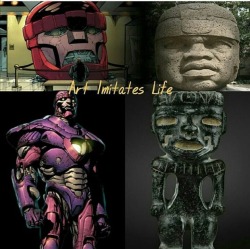 wit-expansion:Artifacts and art from South America above and below.❤🎨 Clockwise from right : An Olmec statue, a South American artifact and sentinels art from Xmen. ❤ Dragon Ball Z❤❄ ❤The Millennium Falcon from Star Wars vs The Eye of Horus